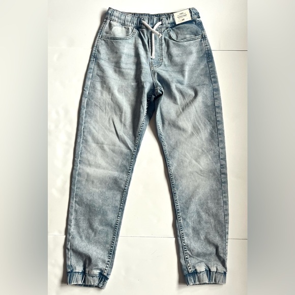 H&M Light Blue Super Soft Pantalon Jogger with Elastic Waist Jeans Size 12 Youth - Picture 1 of 15